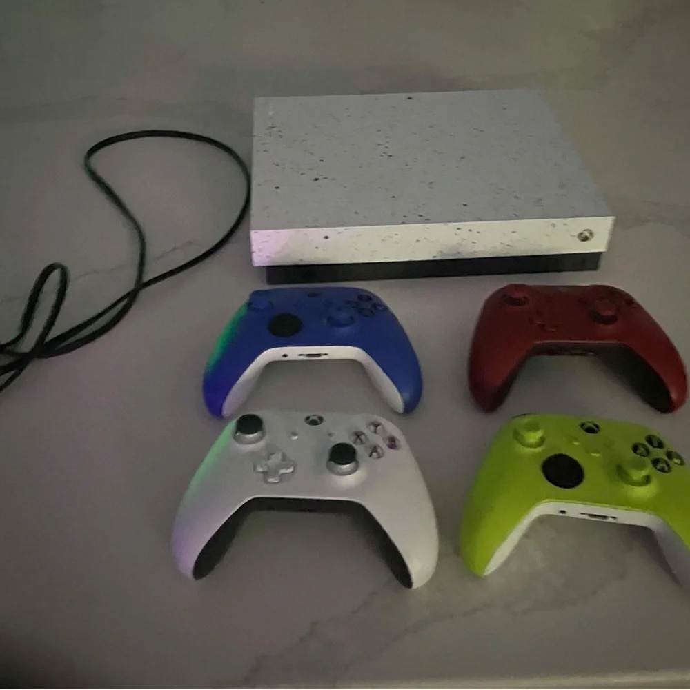 Microsoft Xbox One X 1TB Hyperspace Edition plus 3 controllers